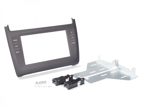Radioblende VW Polo ab 2014 2DIN dunkelgrau Installer Kit