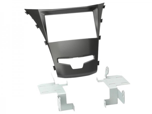 2-DIN Radioblende Ssangyong Korando 2013 > anthrazit silber