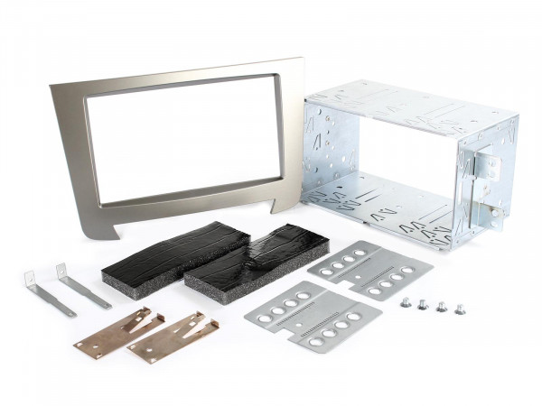 Radioblende SSANGYONG Rexton III ab 2013 2DIN silber Installer Kit