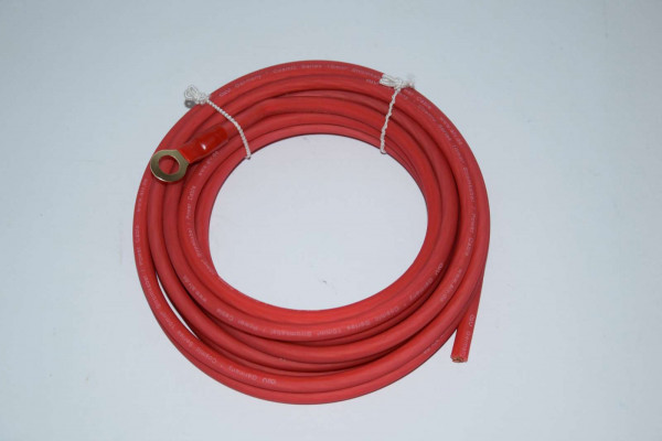 Kupfer Stromkabel 10 mm² - rot transparent - 5 Meter Stück