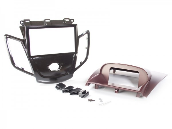 Radioblende Ford Fiesta ab 2008 2DIN piano black Display bordeaux