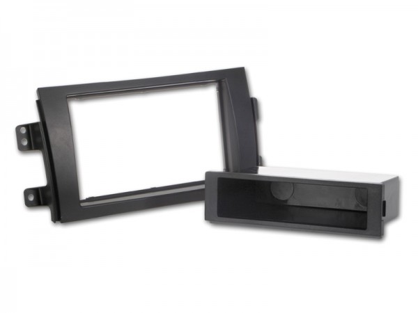 Radioblende FIAT Sedici SUZUKI SX4 ab 2006 2DIN mit Fach schwarz