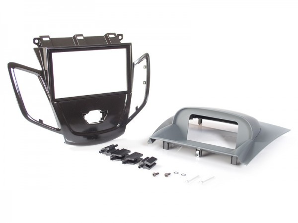 Radioblende FORD Fiesta (JA8) ab 2008-18 2DIN piano black Display grau