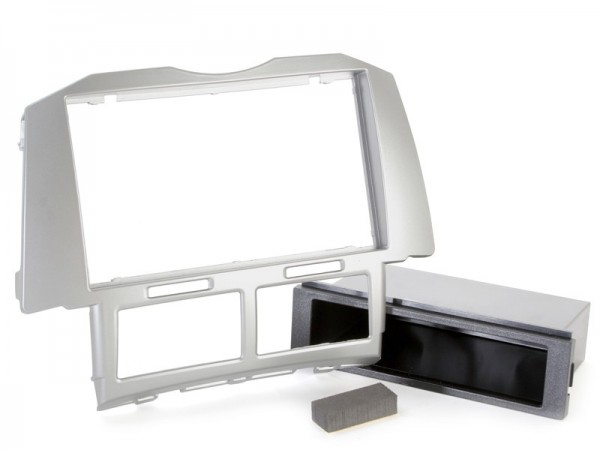 Radioblende Toyota Yaris 2007-11 2DIN mit Fach silber