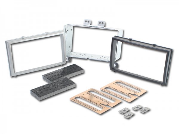 Radioblende HYUNDAI i20 (PB) 2008-12 2DIN schwarz+silber