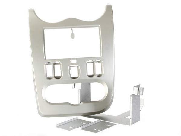 Radioblende DACIA Duster Logan Sandero ab 2011 2DIN silver shiny