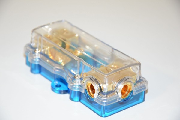 2fach Mini ANL Sicherungsverteilerblock vergoldet