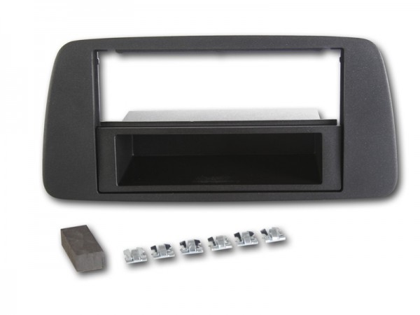 Radioblende SEAT Ibiza (6J) 2008-15 2DIN mit Fach+Blende Azabacheschwarz (AL6)