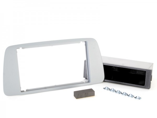 Radioblende SEAT Ibiza (6J) 2008-15 2DIN Conemaragrau (AS2) mit schwarzem Fach