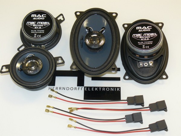 Mac Audio Lautsprecher Set passend für VW Golf 2 vorne und hinten