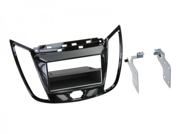 2-DIN Radioblende mit Fach Ford C-Max / Kuga Klavierlack / schwarz