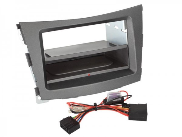 2-DIN Radioblende mit Fach Ssangyong Tivoli 2015-> anthrazit