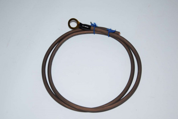 Kupfer Stromkabel 10 mm² - dunkelgrau transparent 1 Meter Stück