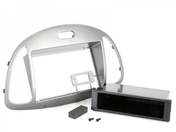 Radioblende Hyundai i10 2008-13 2DIN mit Fach silber