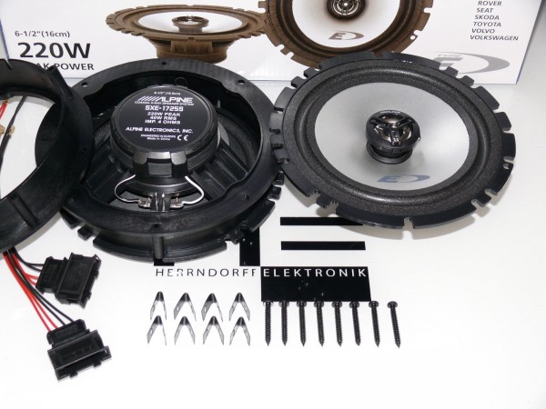Alpine Lautsprecher Set passend für VW Golf 4 Türen vorne oder hinten