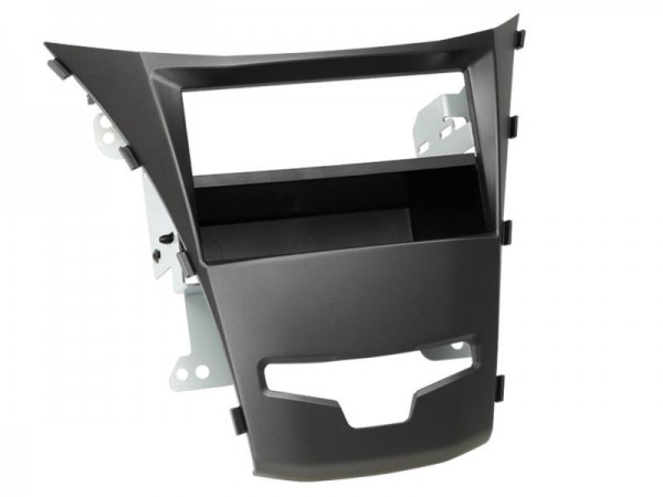 2-DIN Radioblende mit Fach Ssangyong Korando 2013 > anthrazit silber
