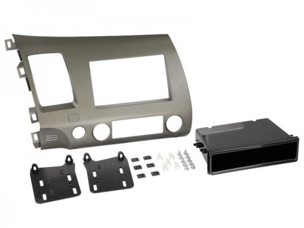 2-DIN Radioblende mit Fach Honda Civic Hybrid rauch-silber