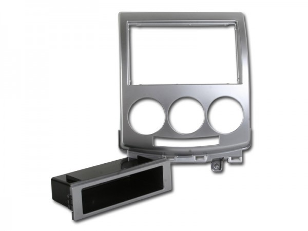 Radioblende MAZDA 5 (CR) ab 2005-10 2DIN mit Fach silber