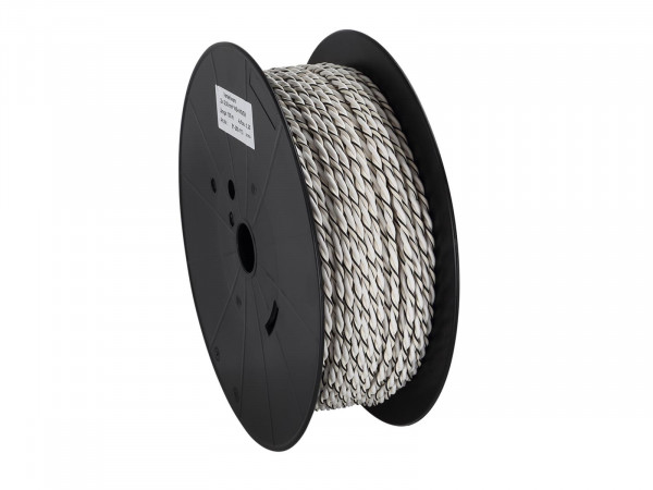 Lautsprecherkabel verdrillt 2x2.50mm² weiß/weiß-schwarz 100m
