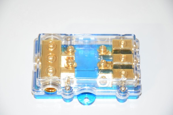 3fach Mini ANL Sicherungsverteilerblock vergoldet