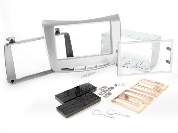 Radioblende LANCIA Delta (844) ab 2008-14 2DIN silber Installer Kit