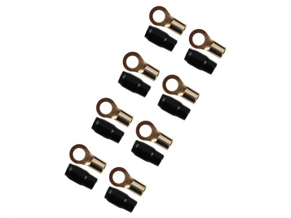 Ring Kabelschuh - 12 mm - 35 mm² - vergoldet - schwarz - 1 Stück