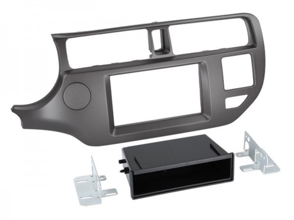 2-DIN Radioblende mit Fach Kia Rio 9/2011 > anthrazit