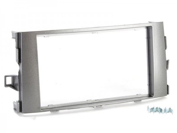 Radioblende TOYOTA Auris (E150) ab 2006-12 2DIN grey metalic