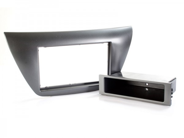 Radioblende MITSUBISHI Lancer (CS0) 2003-08 EVO 2DIN/Fach dark grey