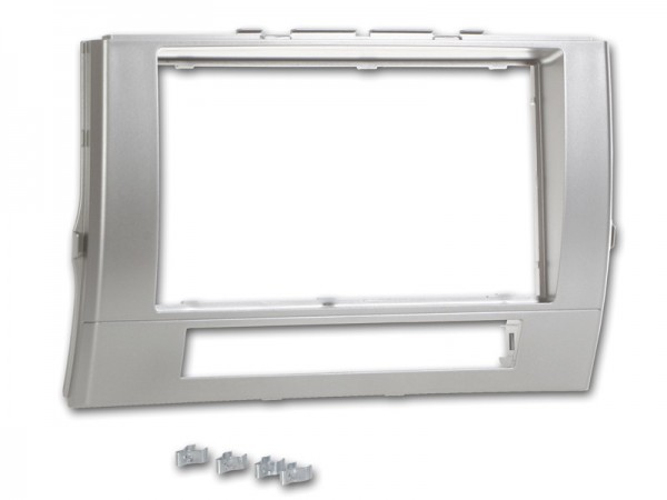 Radioblende TOYOTA Corolla Verso ab 2004-09 2DIN silber mit Fach