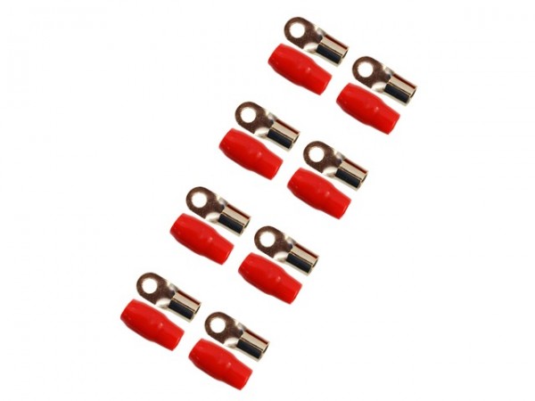 Ring Kabelschuh - 8 mm² - 35 mm² - vergoldet - Rot - 1 Stück