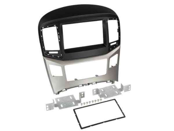 2-DIN Radioblende Hyundai H1 2015-> schwarz / silber