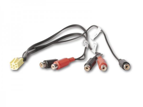 6 pol. MINI ISO-Stecker auf 5-Cinch Buchsen