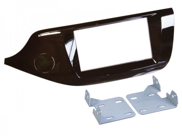 2-DIN Radioblende Kia cee'd 2012-> Klavierlack / braun