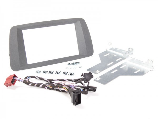 Radioblende Seat Ibiza ab 2014 2DIN schwarz-anthrazit Installer Kit