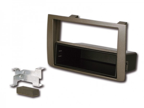 Radioblende LANCIA Musa (350) ab 2004-12 Idea 2DIN mit Fach grey metallic