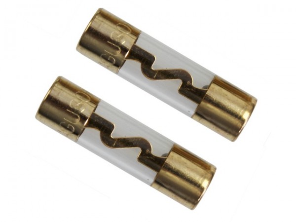 AGU Glassicherung vergoldet 40 Ampere