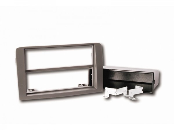 Radioblende FIAT Idea 2003-11 2DIN mit Fach grau
