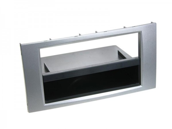 2-DIN Radioblende mit Fach Ford silber