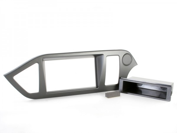 Radioblende Kia Picanto ab 2011 2DIN mit Fach schwarz