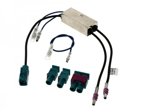 Antennenadapter Phantom FAKRA (M) Set auf FAKRA (F) 12V zwei Antennen
