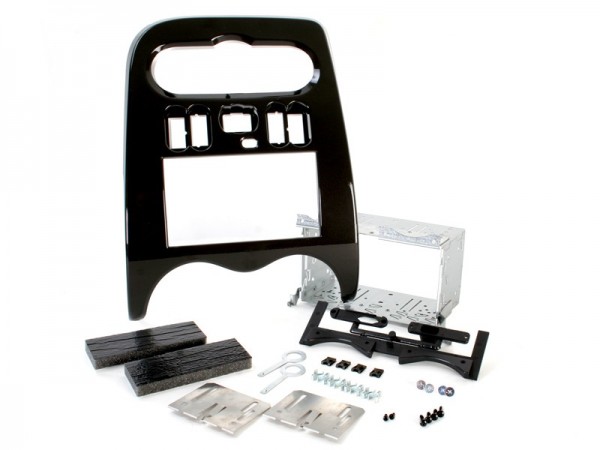 Radioblende Dacia Duster, Logan, Sandero ab 2011 2DIN braun glänzend Installer Kit