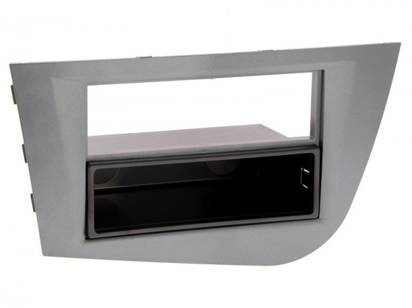 Radioblende Seat Leon 2005-09 2DIN mit Fach grau