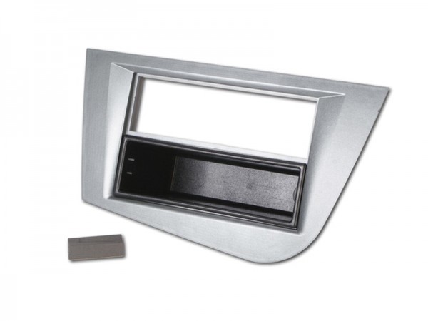 Radioblende SEAT Leon (1P) 2005-12 2DIN mit Fach grau