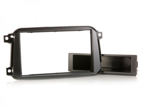 Radioblende Smart Fortwo MHD ab 2010 2DIN +Fach black