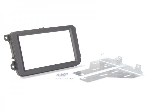 Radioblende Skoda, VW 2DIN Soft Touch schwarz Profi Installer Kit