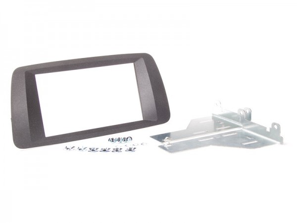 Radioblende Seat Ibiza bis 2014 2DIN schwarz-anthrazit Installer Kit