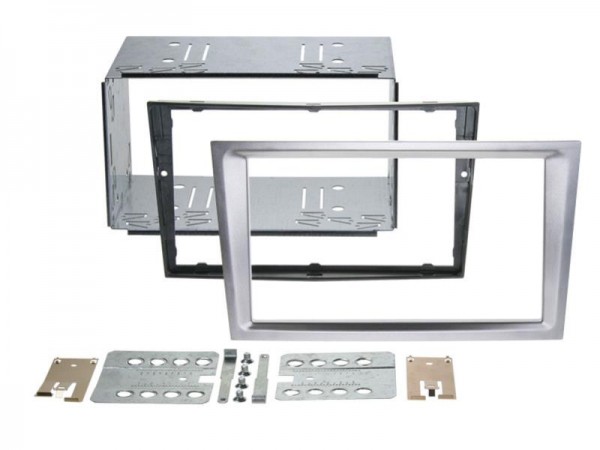 2-DIN Radioblende Opel Corsa C aluminium