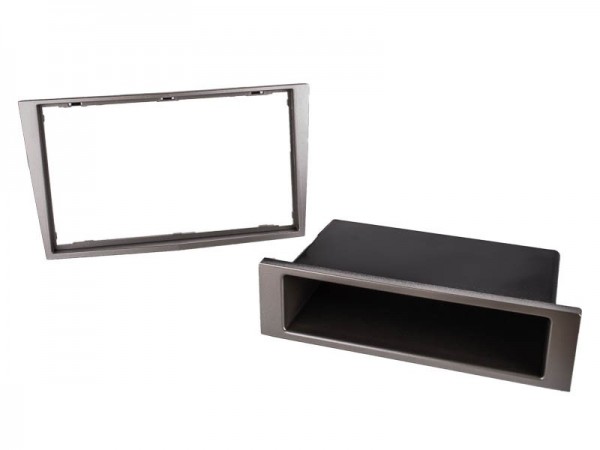 Radioblende OPEL Corsa D Astra H Zafira 2DIN+Fach graumetallic