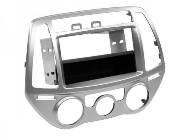 2-DIN Radioblende mit Fach Hyundai I20 manuelle Klimaanlage silber